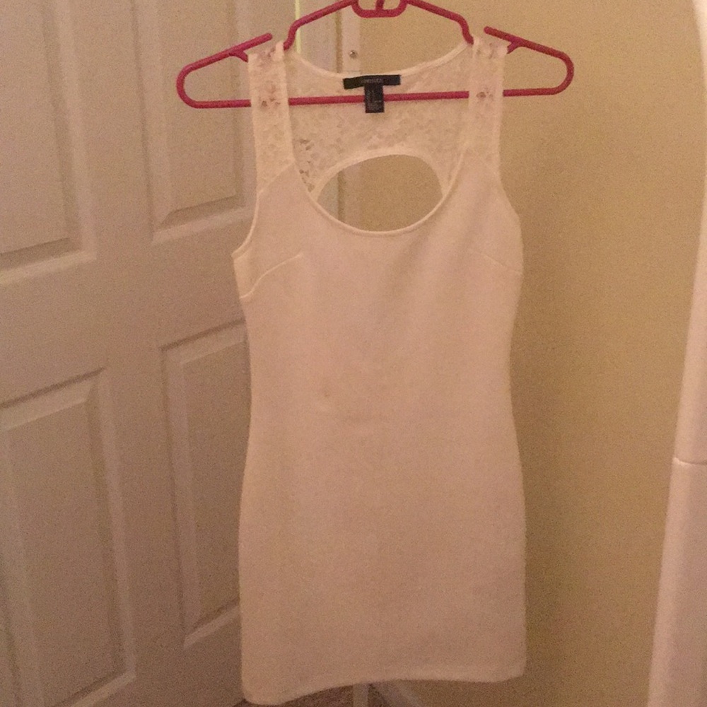 White stretchy dress